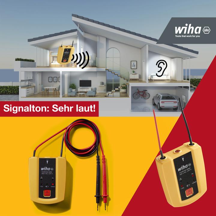 Productafbeelding Wiha Continuïteitstester tot 400 V AC, CAT II, incl. 2x AAA batterijen (CAT II 600V)