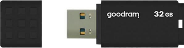 Actual product image Goodram UME3 - 32 GB - USB Type-A - 3.2 Gen 1 (3.1 Gen 1) - 60 MB/s - cap - black (32 GB, USB-A)