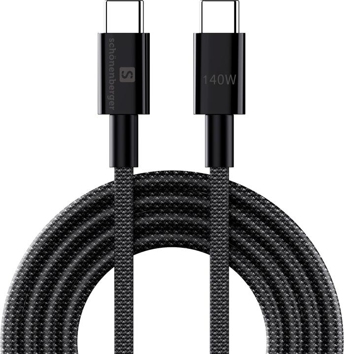 Produktbild Schönenberger 140W USB-C Kabel 1.0m (1 m, USB 2.0, 140 W)