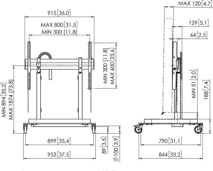 Produktbild Vogels RISE 5205 MOTORIZED DISPLAY (86", 120 kg)