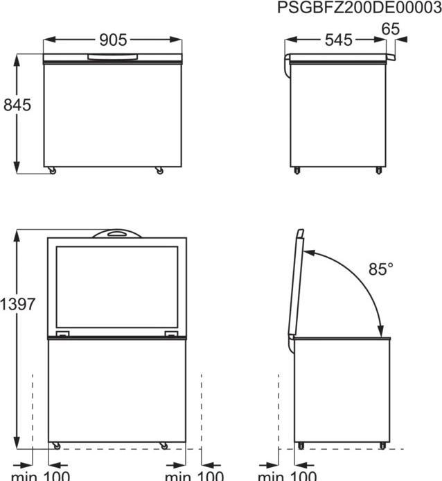 Image du produit AEG AHB520E1LW Pose libre E (Autonome, 198 l)