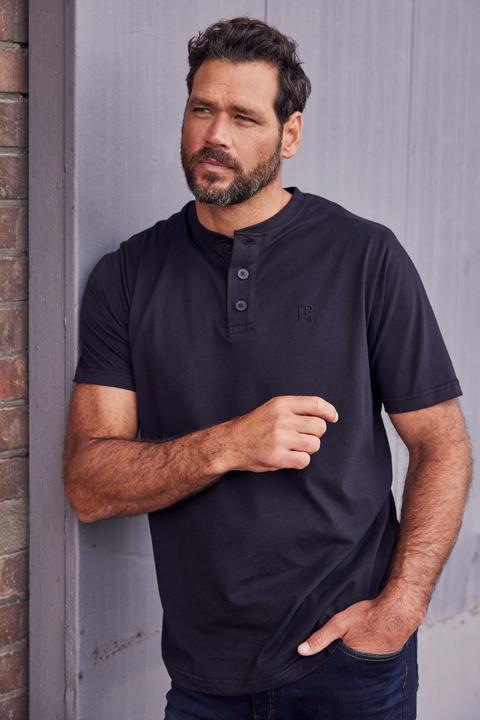 Produktbild JP1880 Henleys, Basic, 2er-Pack, Rundhals, Knopfleiste (XXL)