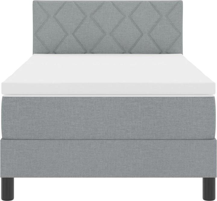 Image du produit VidaXL Lit Boxspring avec matelas & LED Gris clair 90x200 cm Tissu (90 x 200 cm)