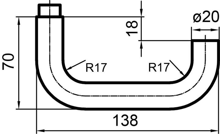 Actual product image Glutz Lever handle 5064 Oslo (Door handle)