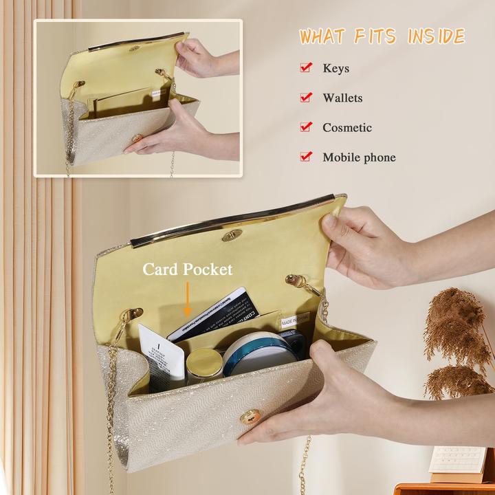 Produktbild Only-Bags.Store Abendtasche, Modische Handtasche, Elegante Hochzeitstasche, Kettenumschlagtasche