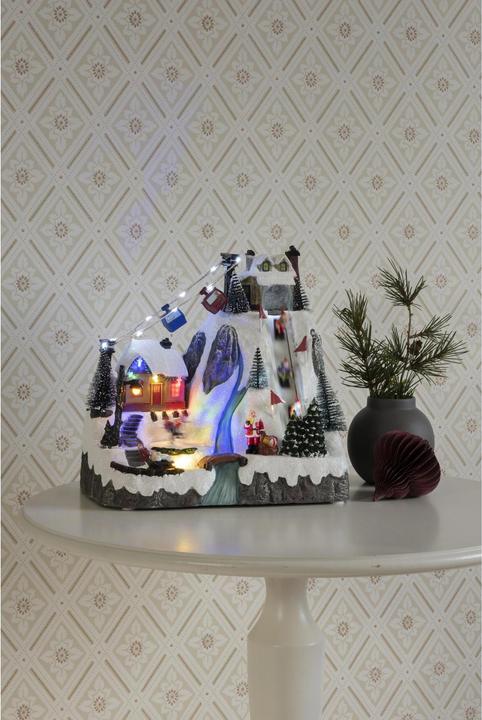 Actual product image Konstsmide LED Figure Ski Run with Music, 28 cm, Multicoloured