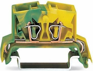 Produktbild Wago Non-Fuse DIN Rail Terminal, Green/Yellow