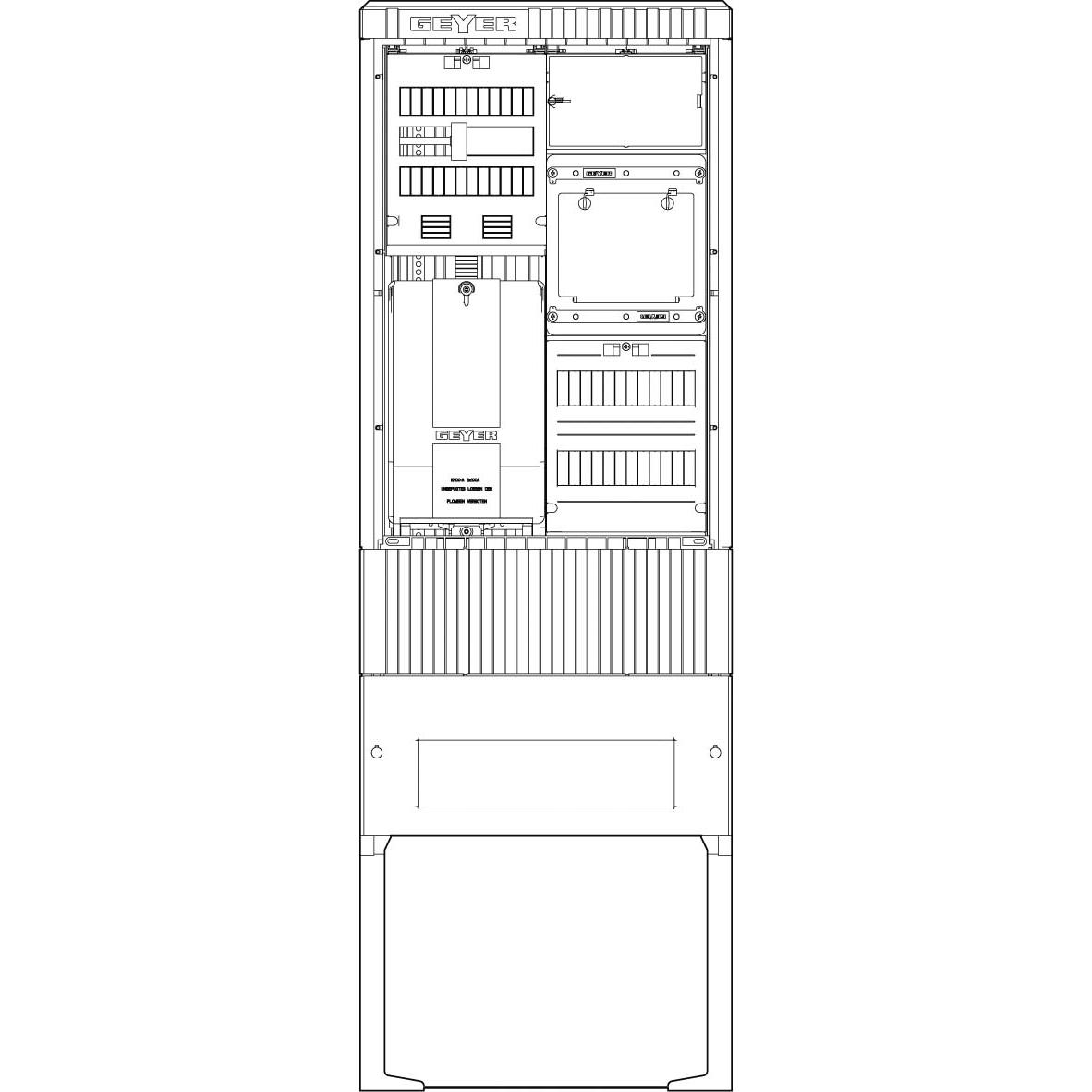 ABN, Verteilerschrank Zubehör, Zähleranschlusssäule 1 eHZ, 4pol SZ175EE1413