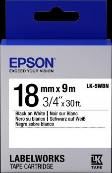 Energielabel Epson Labelcassette Lk-5wbn (1.80 cm, Zwart)