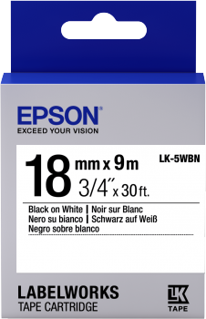 Energy Label Epson Label Cassette Lk-5wbn (1.80 cm, Black)