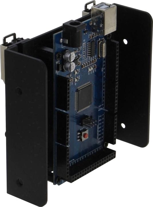 Actual product image Renkforce DIN Rail Mount Suitable for: Raspberry Pi, Arduino, Banana Pi for DIN rail mounting Black