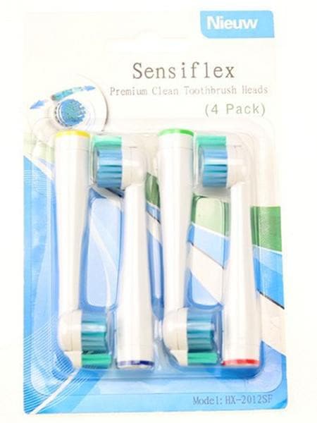 Produktbild Hermex 4er Packung Aufsteckbürsten kompatibel für Philips Sensiflex HX2012 HX1600 HX2012/30 (4 x)