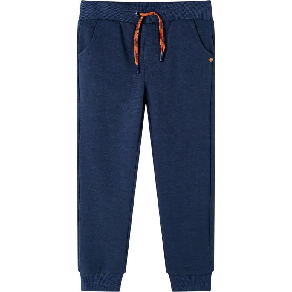 VidaXL, Unisex, Sporthose, Kinder-Trainingshose Marineblau Melange 104,Material: 92 (104), Blau, 104
