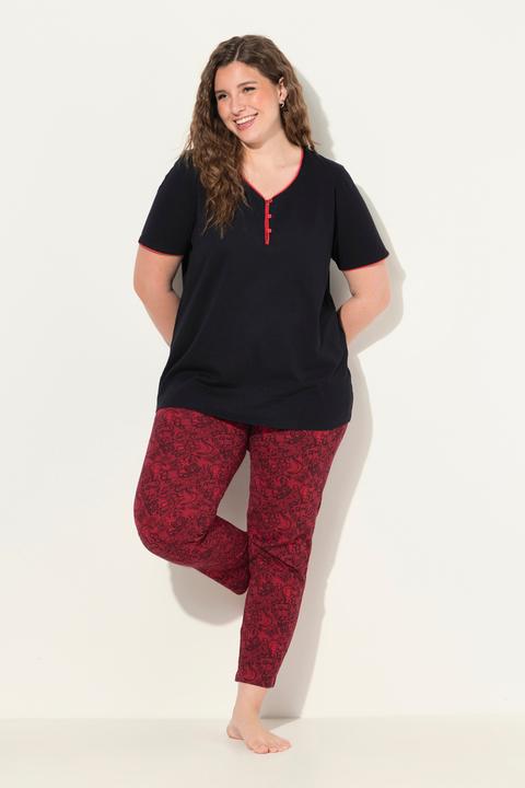 Produktbild Ulla Popken Pyjama, Zierkante, Spitzendruck, Halbarm (46, 48)