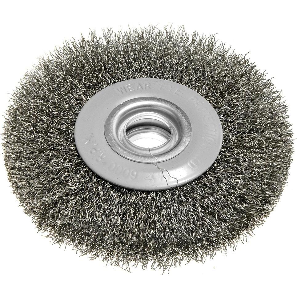 Graphite, Abrasivi, Drahtbürste 125 x 20 mm, gewellter Draht, Stahl