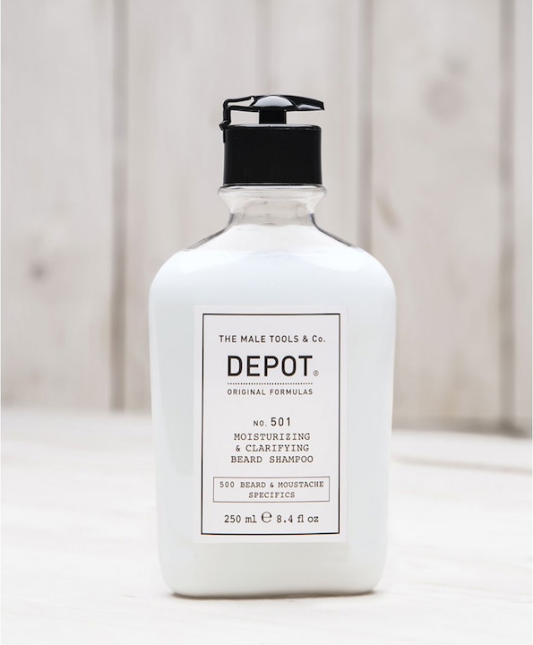 Produktbild Depot - No. 501 Moisturizing & Clarifying Beard Shampoo 250 ml (250 ml, Flüssiges Shampoo)