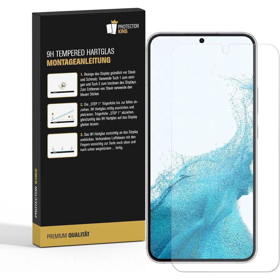 Thumbnail - Protectorking 3x echtes Tempered 9H Panzerhartglas 3D KLAR (3 Stück, Samsung Galaxy S23+), Smartphone Schutzfolie