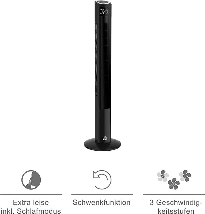 Produktbild SHE s.r.l. Turmventilator, Schwarz (50 dB)