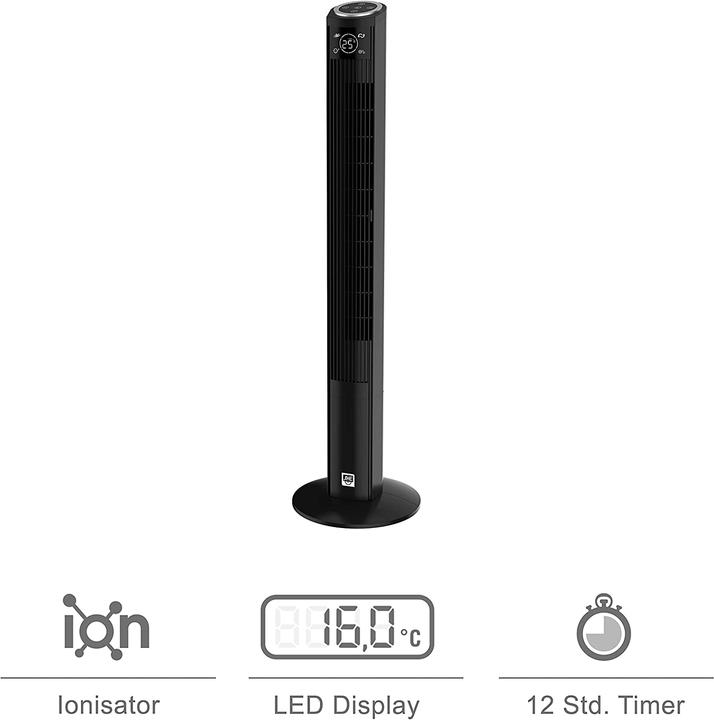 Produktbild SHE s.r.l. Turmventilator, Schwarz (50 dB)