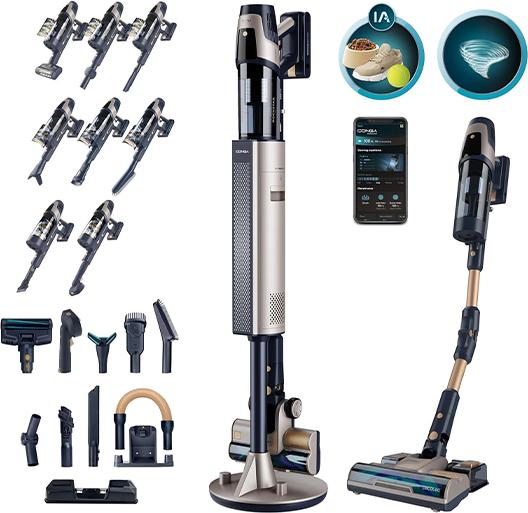 Actual product image Cecotec Kabelloser Staubsaugerbesen Conga Rockstar 11500 Odyssey Station Connected IA Max. 300AW, 80