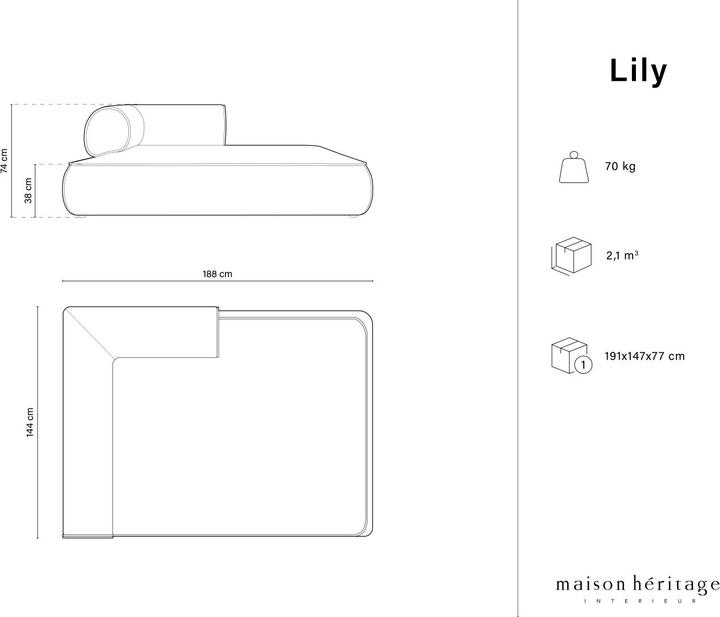 Produktbild Maison Heritage Lily (Recamiere)