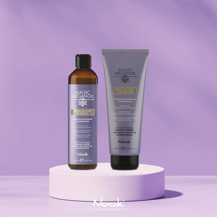 Actual product image Nook Magic Arganoil Ritual Blonde Shampoo 250ml (250 ml, Liquid shampoo)