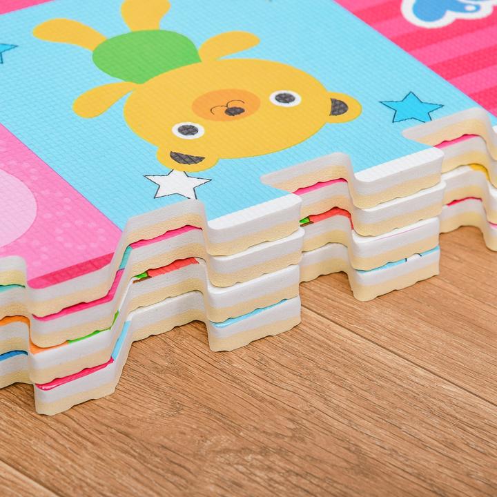 Image du produit Homcom Tapis puzzle 16 pièces (61.5 x 61.5 x 1 cm)