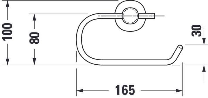 Produktbild Duravit Papierrollenhalter D-CODE chrom