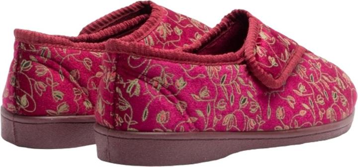 Actual product image Zedzzz Janice slippers with velcro fastening floral pattern (37)