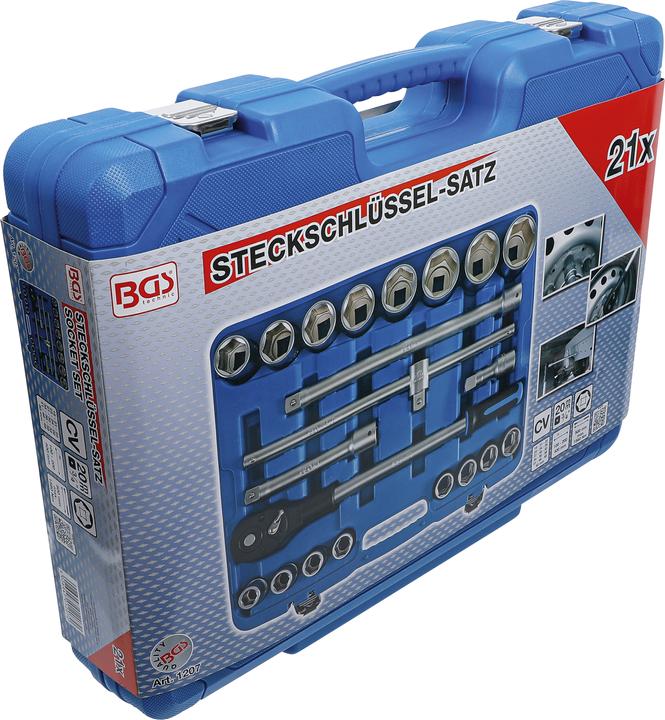 Actual product image BGS Socket Set | 20 mm (3/4") Drive | 21 pcs. (3/4")