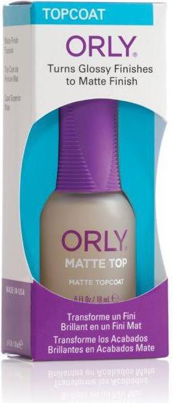 Actual product image Orly Matte Top Coat (Transparent, Top coat)