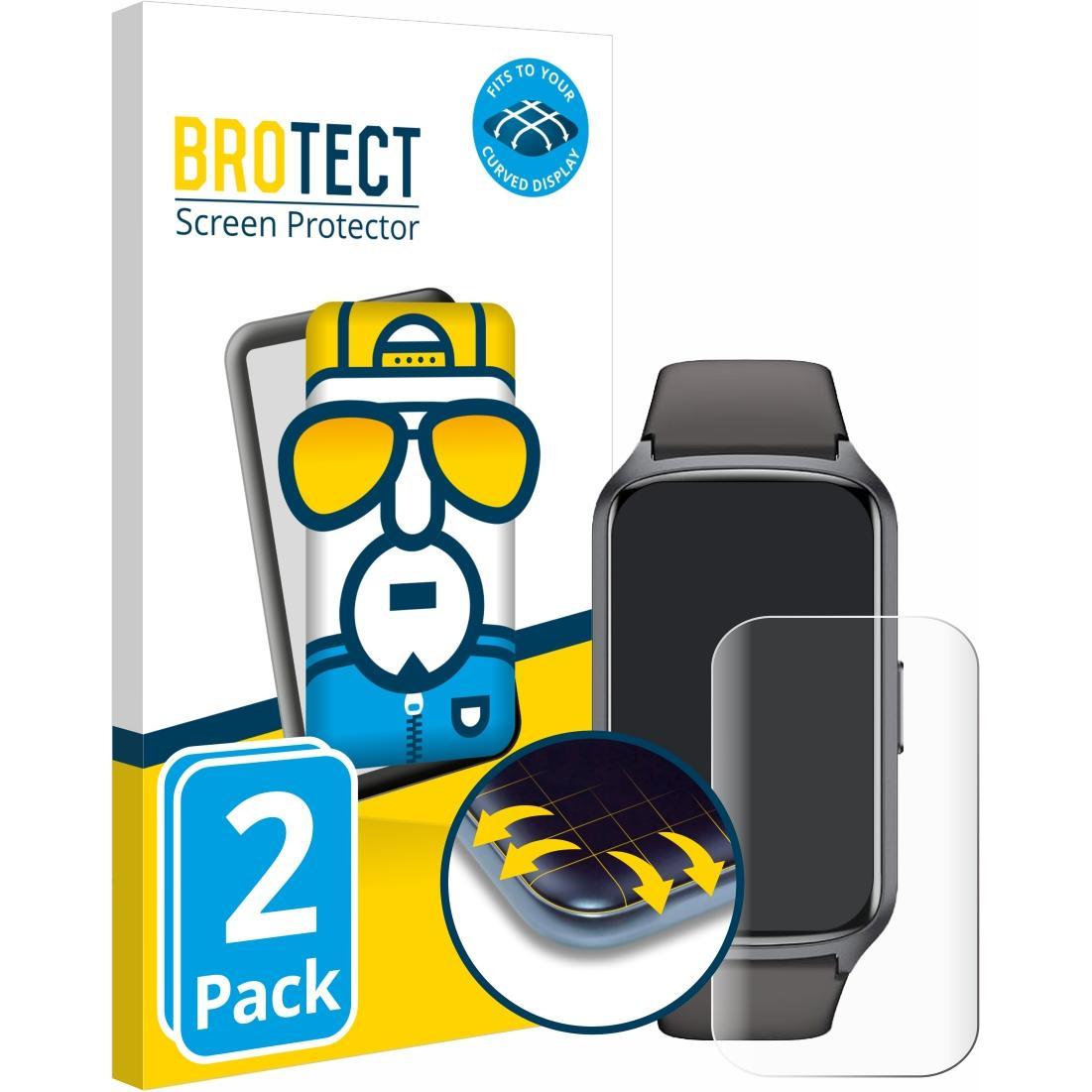 BROTECT Fullscreen Schutzfolie Displayschutz Folie Klar Transparent, Smartwatch Schutzfolie, Transparent