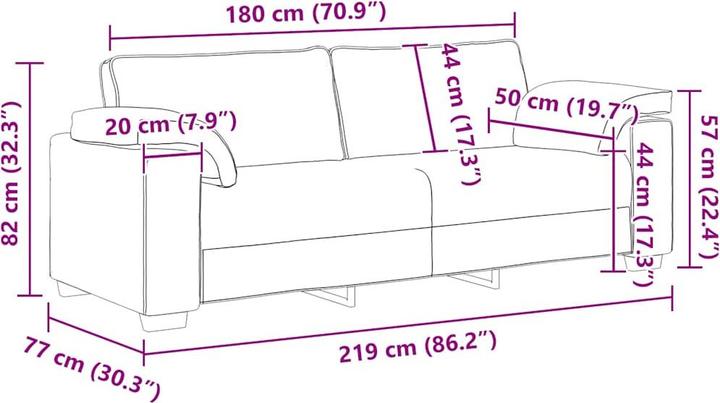 Produktbild vidaXL Sofagarnitur (2-Sitzer, 3-Sitzer)