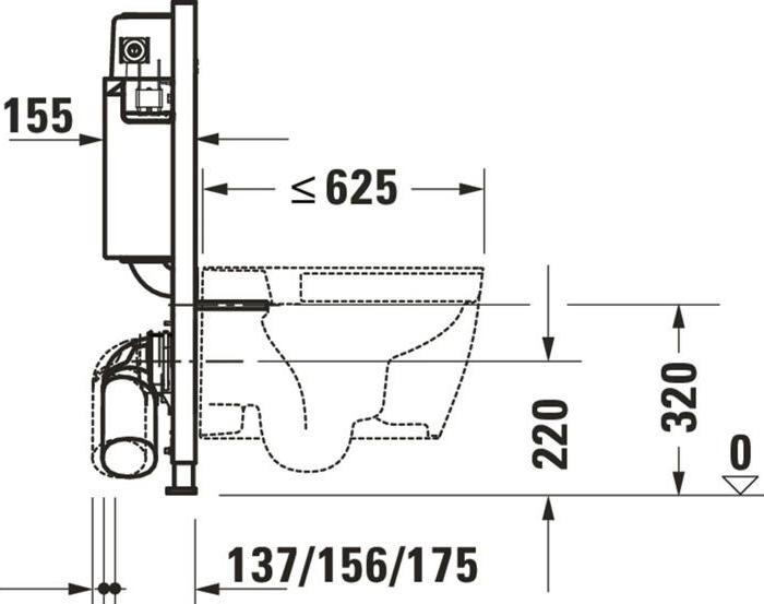 Actual product image Duravit Wall-hung WC element DURASYSTEM 500x840mm, Basic, dry construction