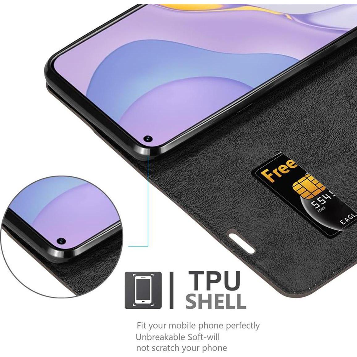 Thumbnail - Cadorabo Book Invisible Magnet Cover (Huawei Nova 7 5G), Smartphone Hülle, Braun