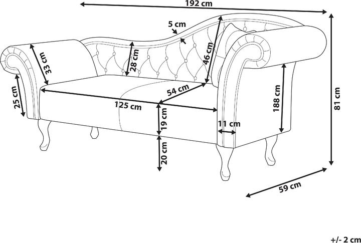 Produktbild Beliani Lattes (Recamiere)