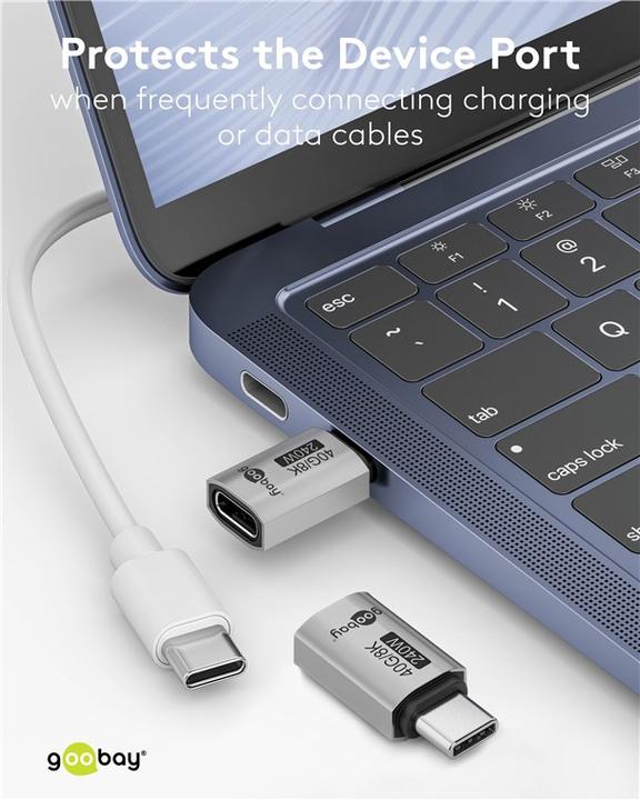Actual product image Goobay USB-C adapter straight, USB4 (USB-C, USB-C)