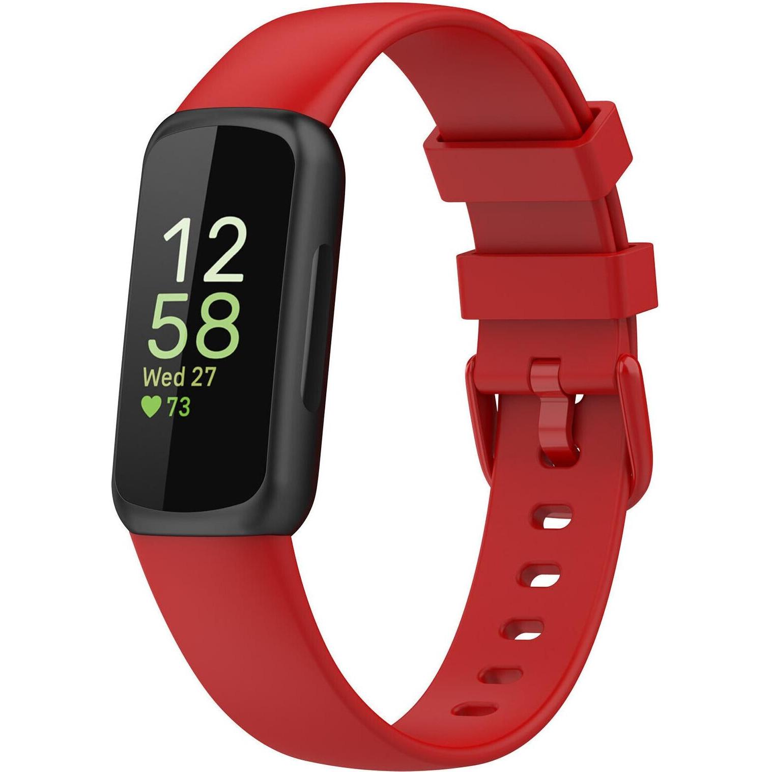 Strap-it Armband (Silikon, Inspire 3), Uhrenarmband, Rot