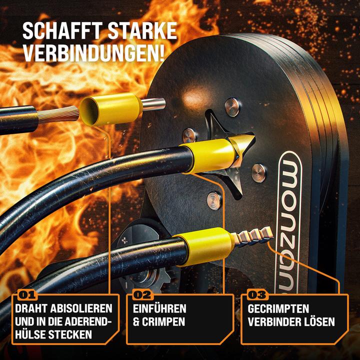 Produktbild Monzana Crimpzange + Aderendhülsen Set (55 mm)