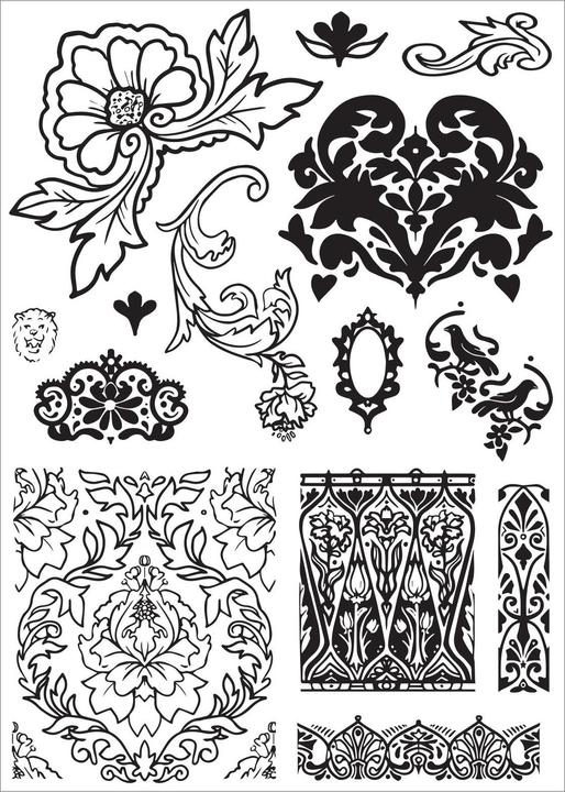 Produktbild Sizzix Studio Stempelset 14er- Pack / 3er-Set Schablonen - „Ornate“ von Vic Hollins