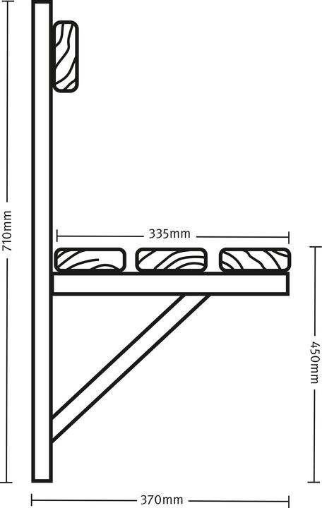 Actual product image Sypro Wall bench (35 cm, 12 cm)