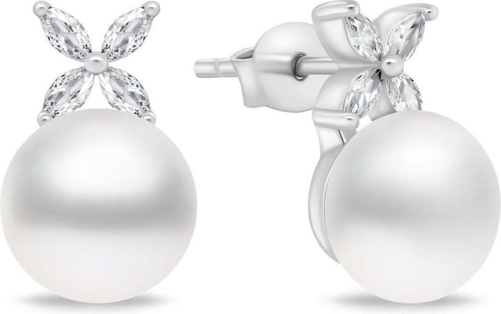 Produktbild Brilio Silver - Decent silver earrings with pearls and zircons EA971W