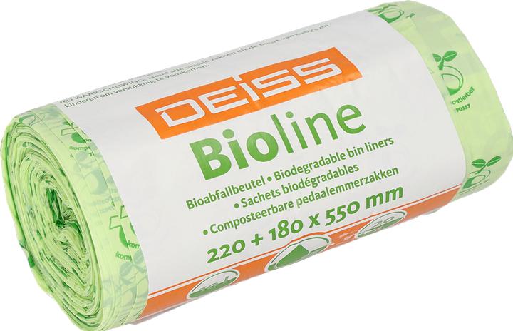 Deiss Müllbeutel BIOLINE 22+18 x 55 cm (B x H) 10l ecovio natur 20 St./Pack. (20 x, 10 l)