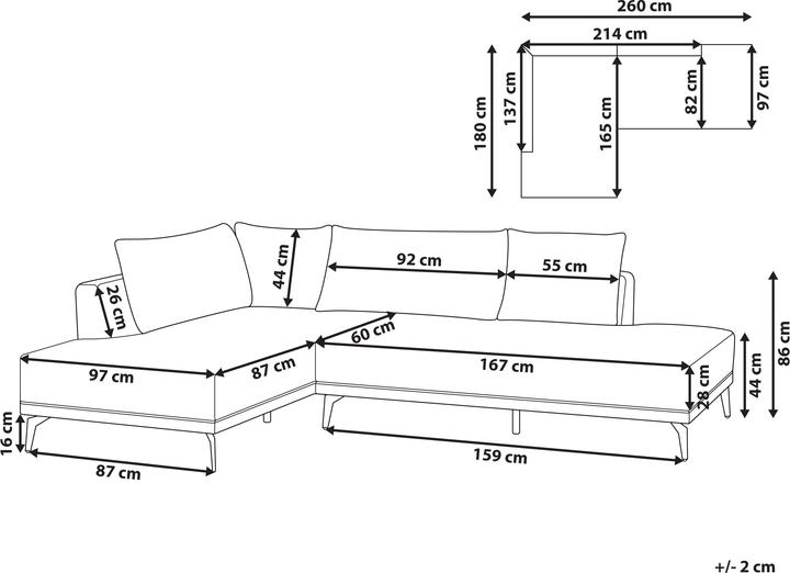 Produktbild Beliani Myken (Ecksofa)