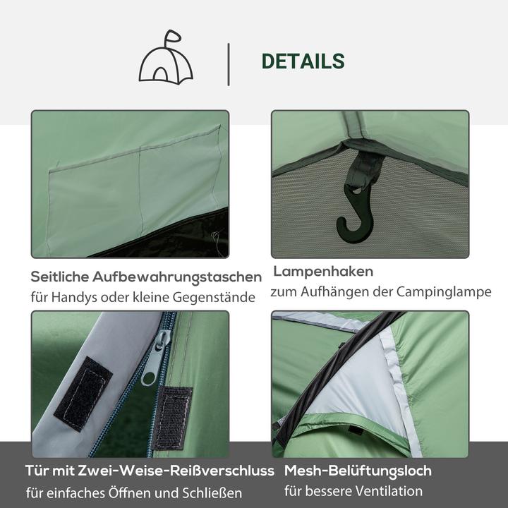 Image du produit Outsunny Tente de camping pour 3-4 personnes (Tente tunnel, 6 kg, 3 personnes)