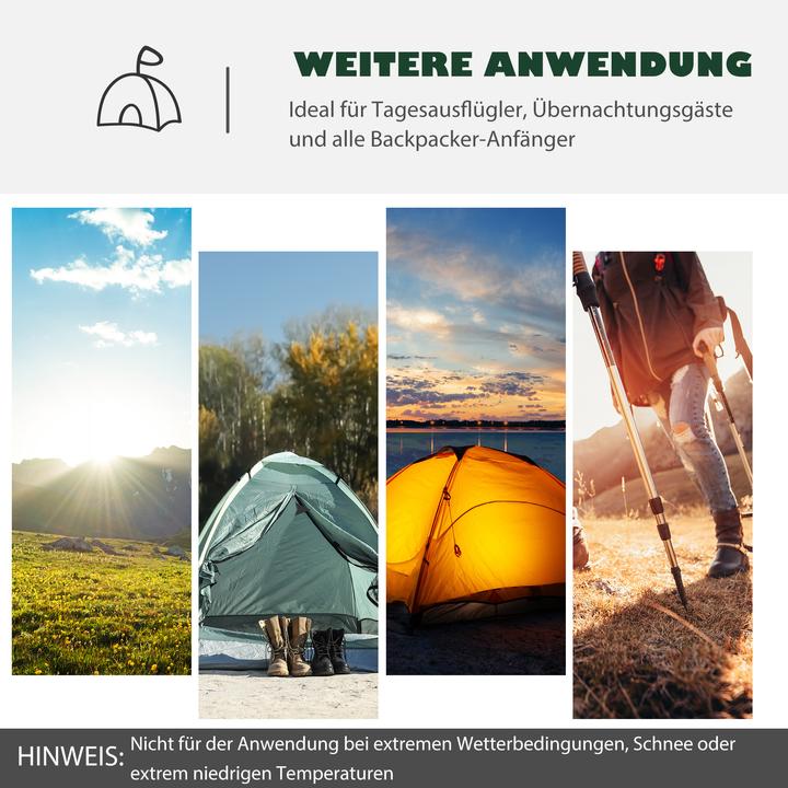 Image du produit Outsunny Tente de camping pour 3-4 personnes (Tente tunnel, 6 kg, 3 personnes)