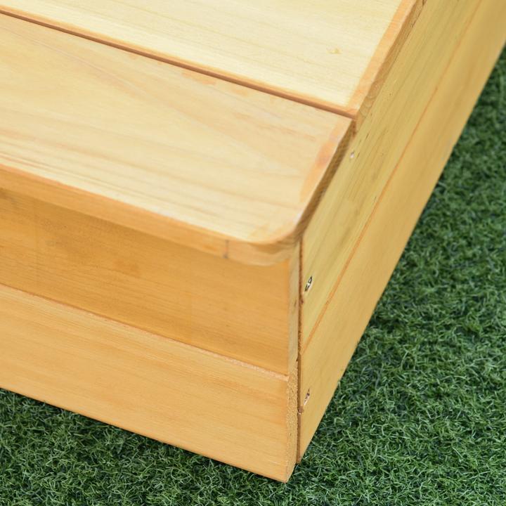 Image du produit Outsunny Bac à sable avec banc et casiers de rangement