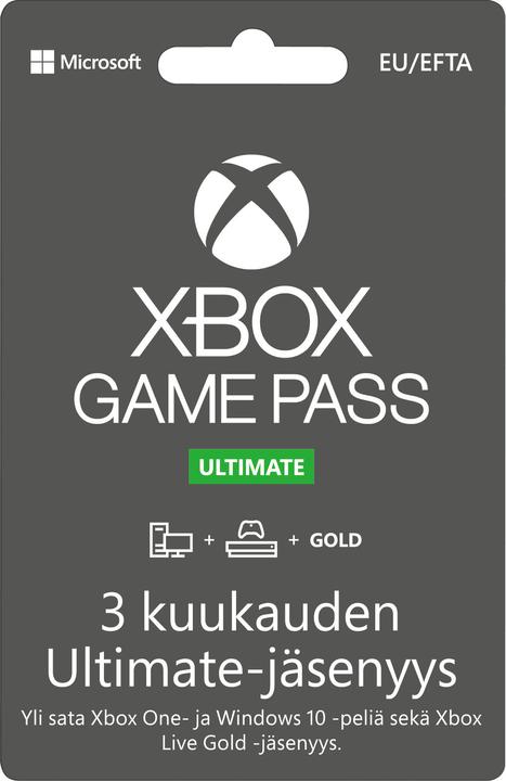 Actual product image Microsoft Xbox Game Pass Ultimate 3 kk -jäƒÂsenyys, aktivointikortti