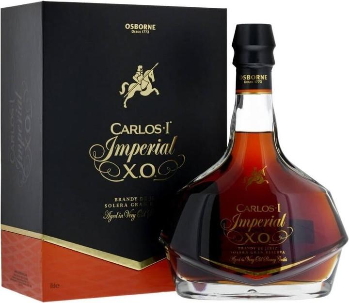 Produktbild Pedro Domecq Carlos Primero Imperial Gran Reserva 15 years Brandy de Jerez Geschenk-Packung (1 x 70 cl)
