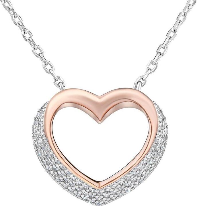 Immagine prodotto Silvego Collana in argento bicolore Cuore con zirconi LPS0243R